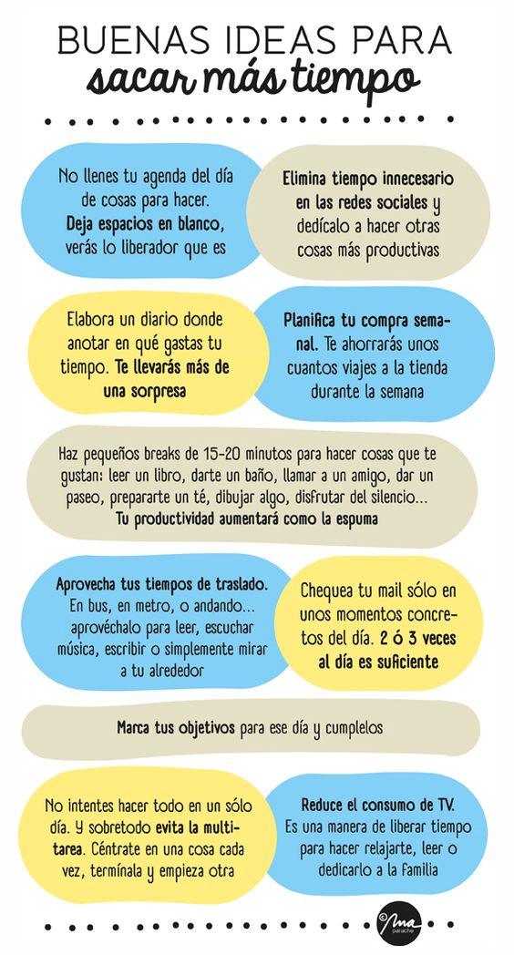 PsicoEmocional's tweet photo. Buenas ideas para sacar más tiempo... https://t.co/E96KaUEnO3