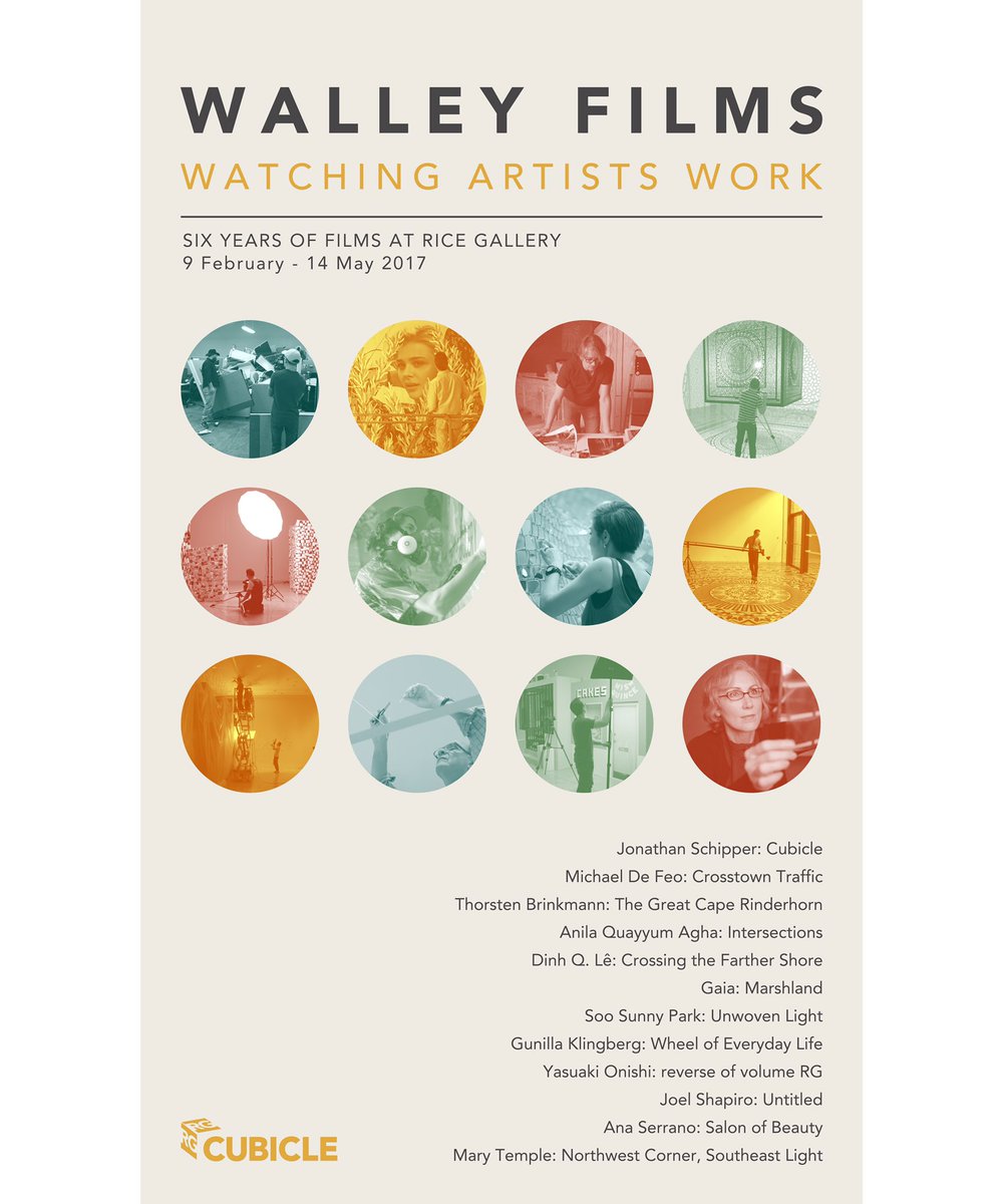 WalleyFilms's tweet photo. We're honored to have our film series with @RiceGallery on view in their video space, Cubicle, through May 14th! https://t.co/w41bywQLQT