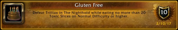 haligirlgamer's tweet photo. I just earned the [Gluten Free] Achievement! #Warcraft https://t.co/HWWdoRyaZO