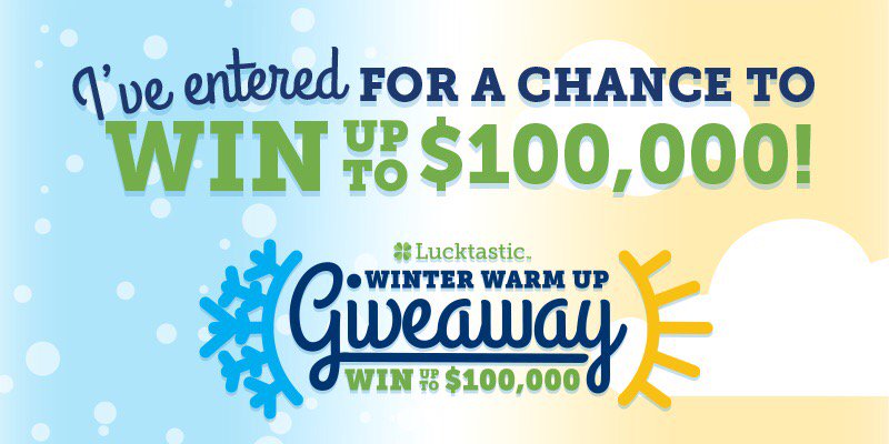 I've entered for a chance to win up to $100,000! lucktastic.com/twShareFunnel