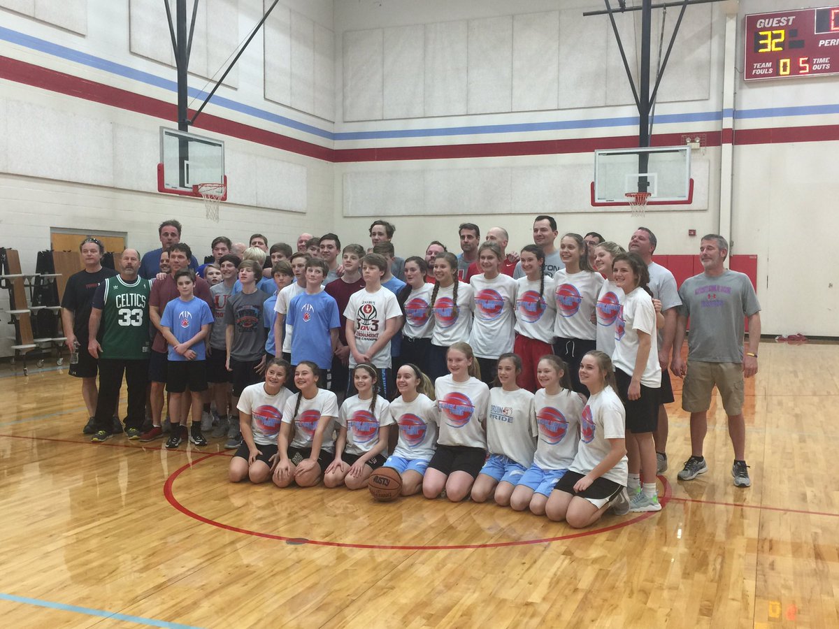 What a great evening... dads playing their middle school basketball player... we have an awesome USJ family !