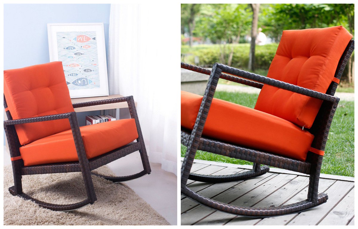 Inside or out, our Rattan Rocker can do it all. Get $10 OFF w/ the code MLCE10EA: goo.gl/NxBO8a offer expires 2/11/17 11:59pm PST