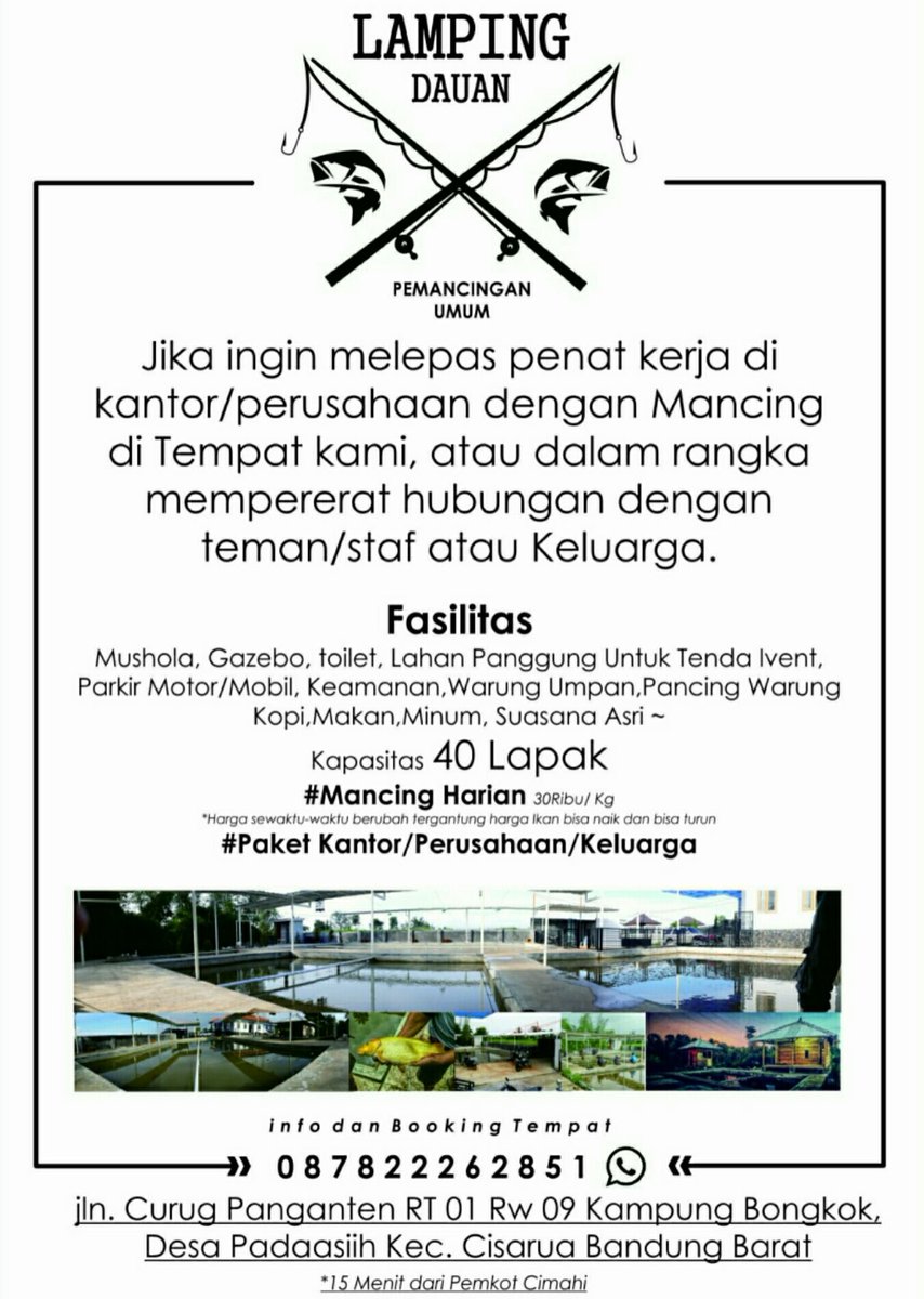 Ayo merapat.. Yg mau gathering, sambil mancing mania.. Lokasi seputar cimahi, udara sejuk, asri -> instagram.com/pemancinganlam…