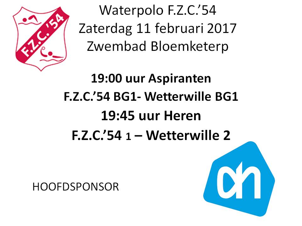 fzc54's tweet photo. Vanavond weer volop waterpolo @ZwemBloemketerp .Aspiranten en heren. Aanvang 19:00 uur Sponsor @AH_Franeker https://t.co/BsXvdSaIb7