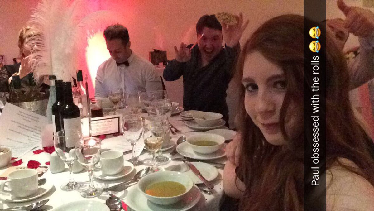 LittleKarrot's tweet photo. @paulm_official you and the bread rolls! I can't even 😭😂😂 #paulmanners #DJ #mascaradeball #Singer #Actress #celebs #press #london #uk https://t.co/qFLiMDH6Rj