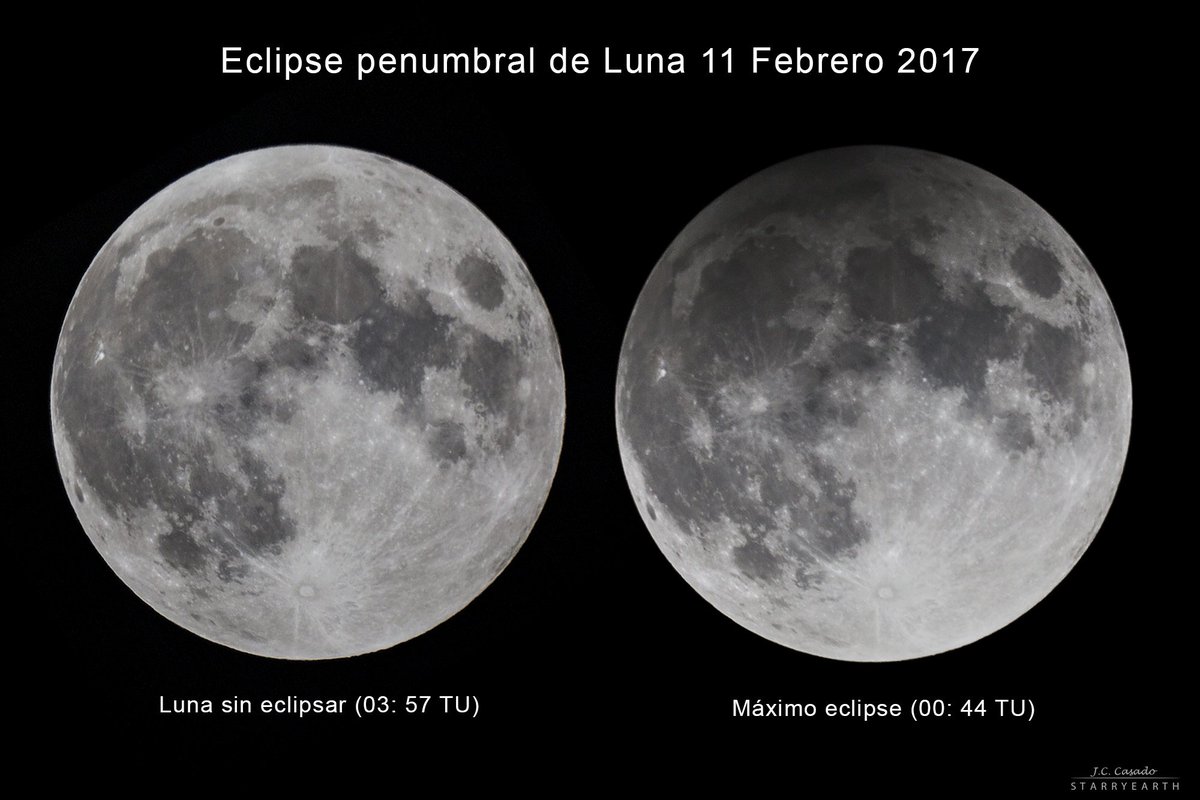 El primero de los cuatro #Eclipse 2017 Penumbral de #luna desde #figueres  #Girona Imagen de <a href="/casadostarry1/">Juan Carlos Casado</a> con máximo #eclipsepenumbral
