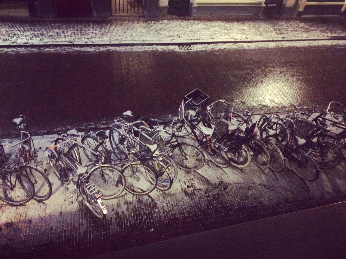 Typisch Hollands beeld dit #fiets #fietsnietweg #utrecht #sneeuw #snow #bike