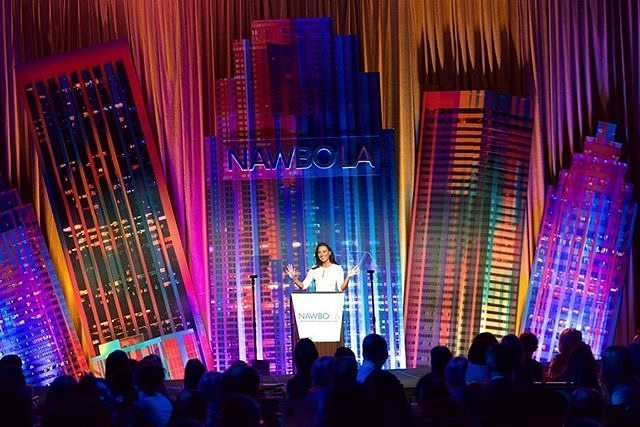 RaycePR's tweet image. Cynthia Lopell &amp;amp; Jackson Lowell of #CL22Productions designed a visually stunning stage backdrop for the 30th annual…