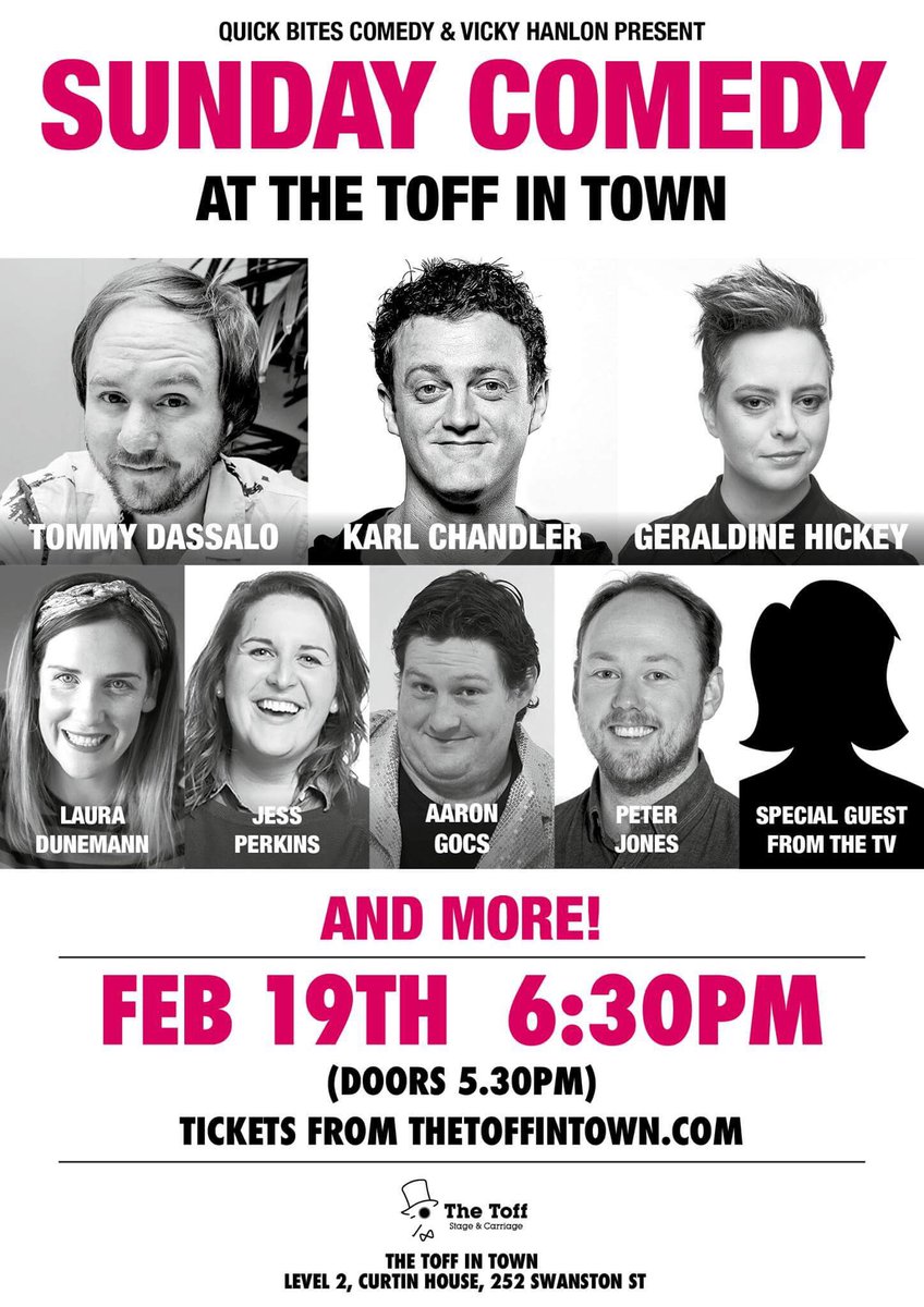 quickbitescomD's tweet image. One week to go, for ONE NIGHT ONLY &amp;amp; for only $19, catch the best comedy lineup in Melbourne!

Tix: moshtix.com.au/v2/event/sunda…
-
#melbourne