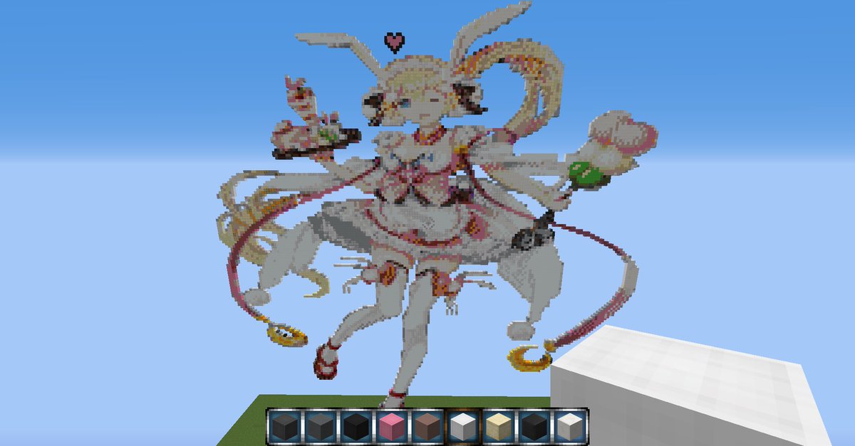 神無月 マイクラでドット絵作ってます บนทว ตเตอร 修正版です どこが変わったんだよ と思う方もいらっしゃると思いますが細かい修正ですのでお許しください 次のドット絵は皆様にアンケートをとりたいと思っておりますので よろしくお願いしますm M ツキミ