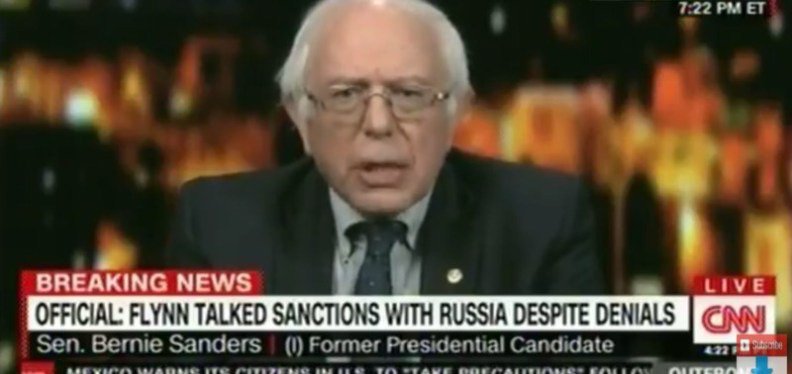 Bernie Sanders jokes on CNN calls then fake news, then mysteriously gets cut