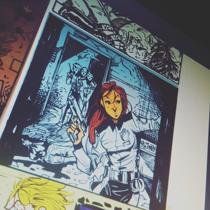 FreeFall_Comics's tweet photo. Finishing the flats. #RoundhouseHooligans #Rachael #FreeFallComics #IndieComics https://t.co/3S5h5wvdJP