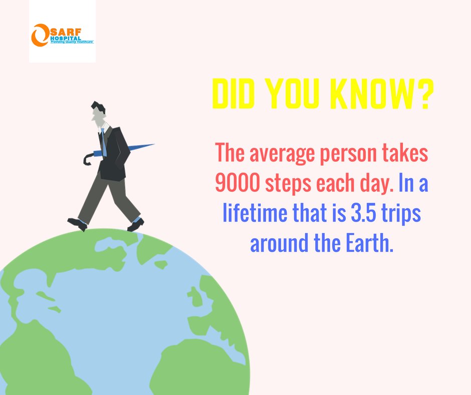 SarfHospital's tweet photo. #DidYouKnow

Here is an interesting fact about walking which you don't know !

#SARFHospital
#Islamabad https://t.co/GUQ9OYeiHm