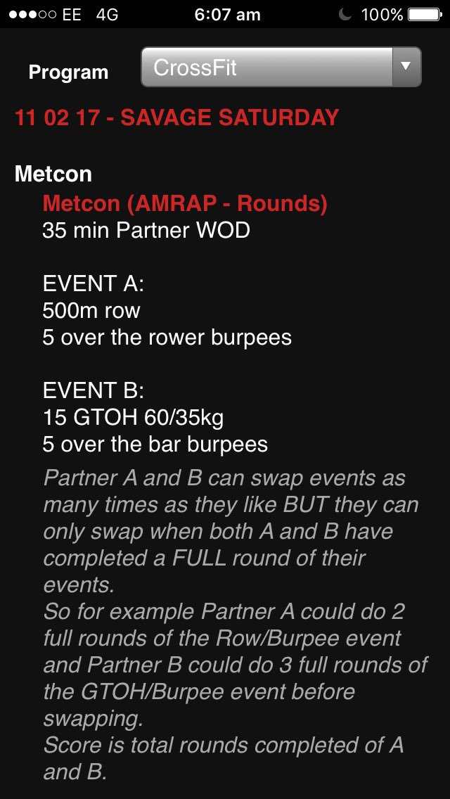 WeAreProov's tweet photo. This is what we'll be attempting today at @crossfitstalban - give it a try and let us know your scores? #CrossFit #ProovYourself #WeAreProov https://t.co/cJolLA9GlR