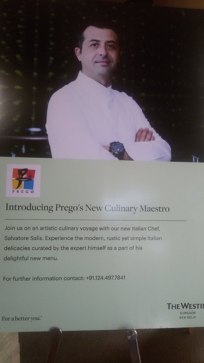 travreviews's tweet photo. #goprego #pregowestin #newitalianchef #westingurgaon Excited to try the latest menu @prego @WestinGurgaonND https://t.co/NKylRsGjRf