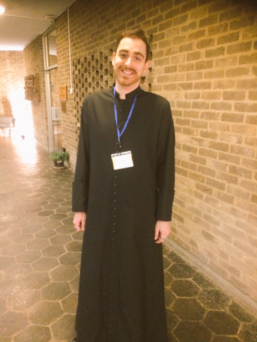 RebLeights's tweet photo. Our MC @MrMJBrannen looking ever so dashing in his cassock! @LTchaplaincy https://t.co/ckbalQgYj4