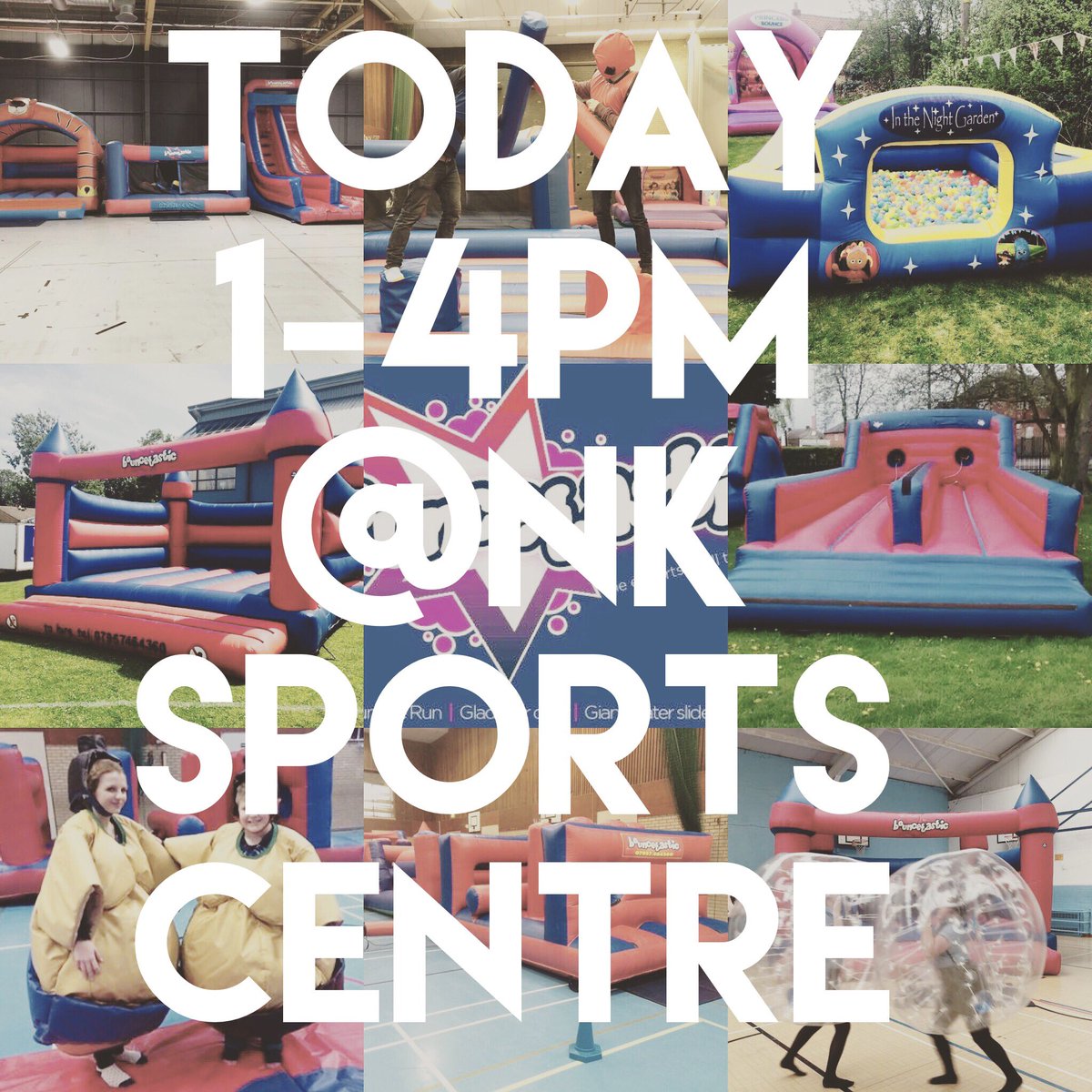 danhargreaves76's tweet photo. DONT WORRY ABOUT THE RAIN ! Join us INSIDE TODAY 1-4pm @NK for unlimited play on loads of inflatables ! £6 or 2 for £10 #bouncetastic https://t.co/8IHL4eLk9X