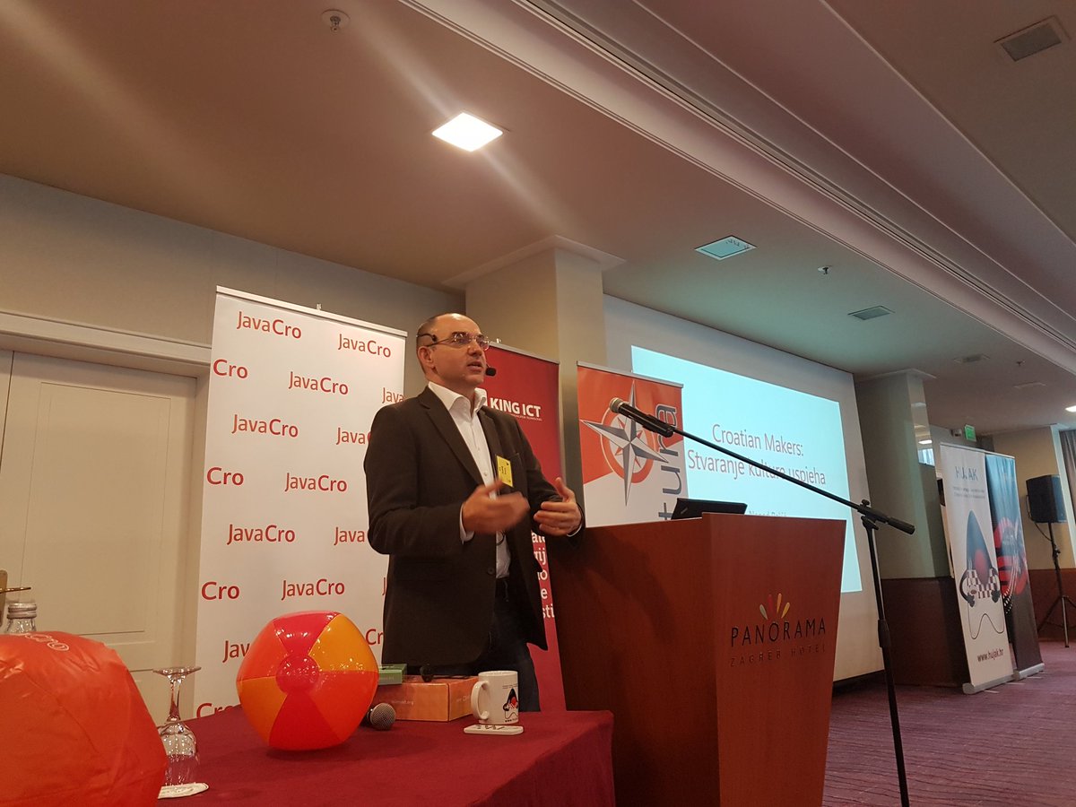 Javantura's tweet photo. Nenad Bakic @nbakic at @HUJAK_hr  #Javanturav4 conference - talking about STEM revolution &amp; culture of success https://t.co/JclldeWqjO