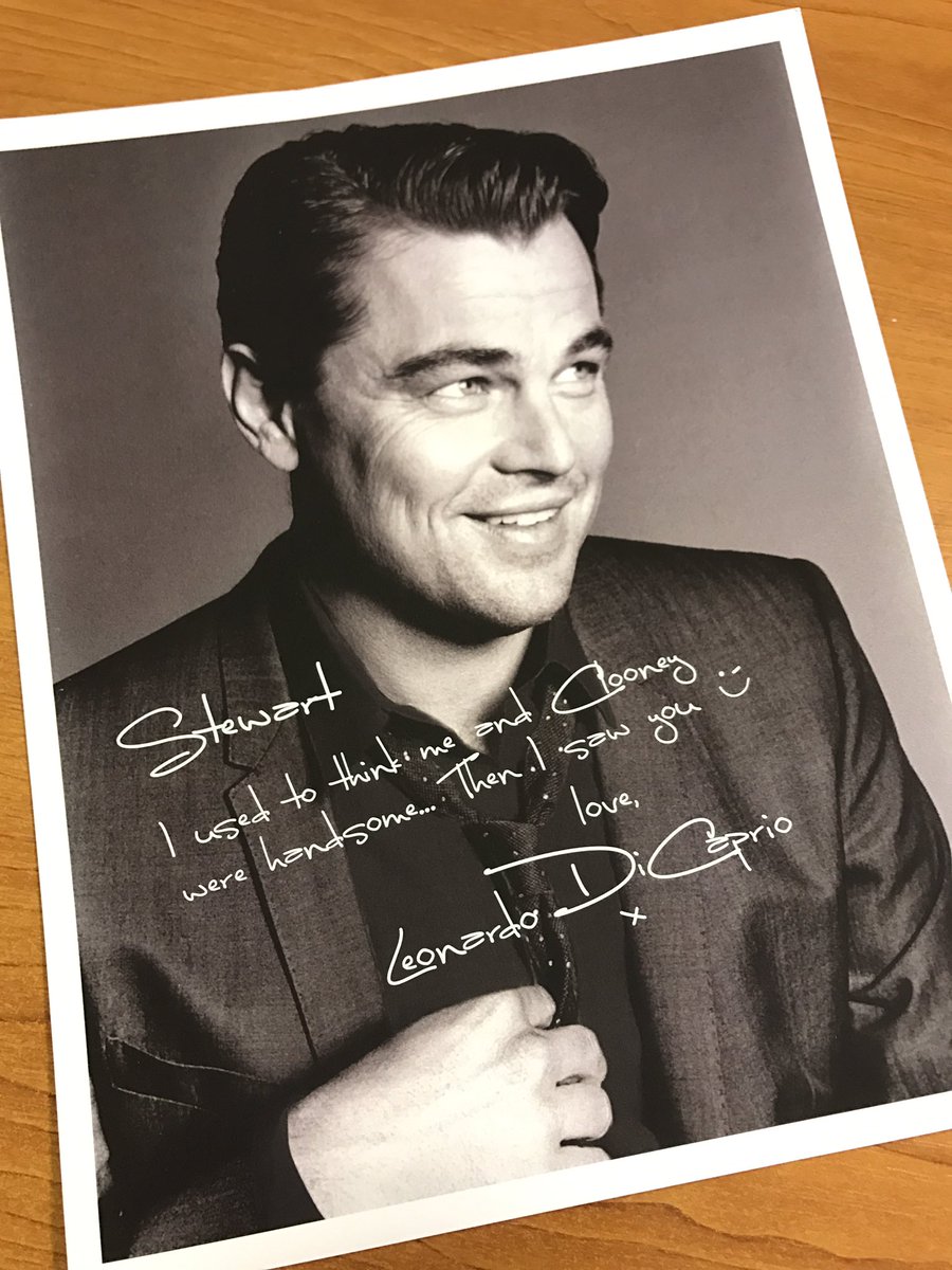 So last year George Clooney signs my Valentines gift, now this year, Leonardo's at it! Thanks <a href="/itisoncom/">itison.com</a> you know how to flatter a guy 😍