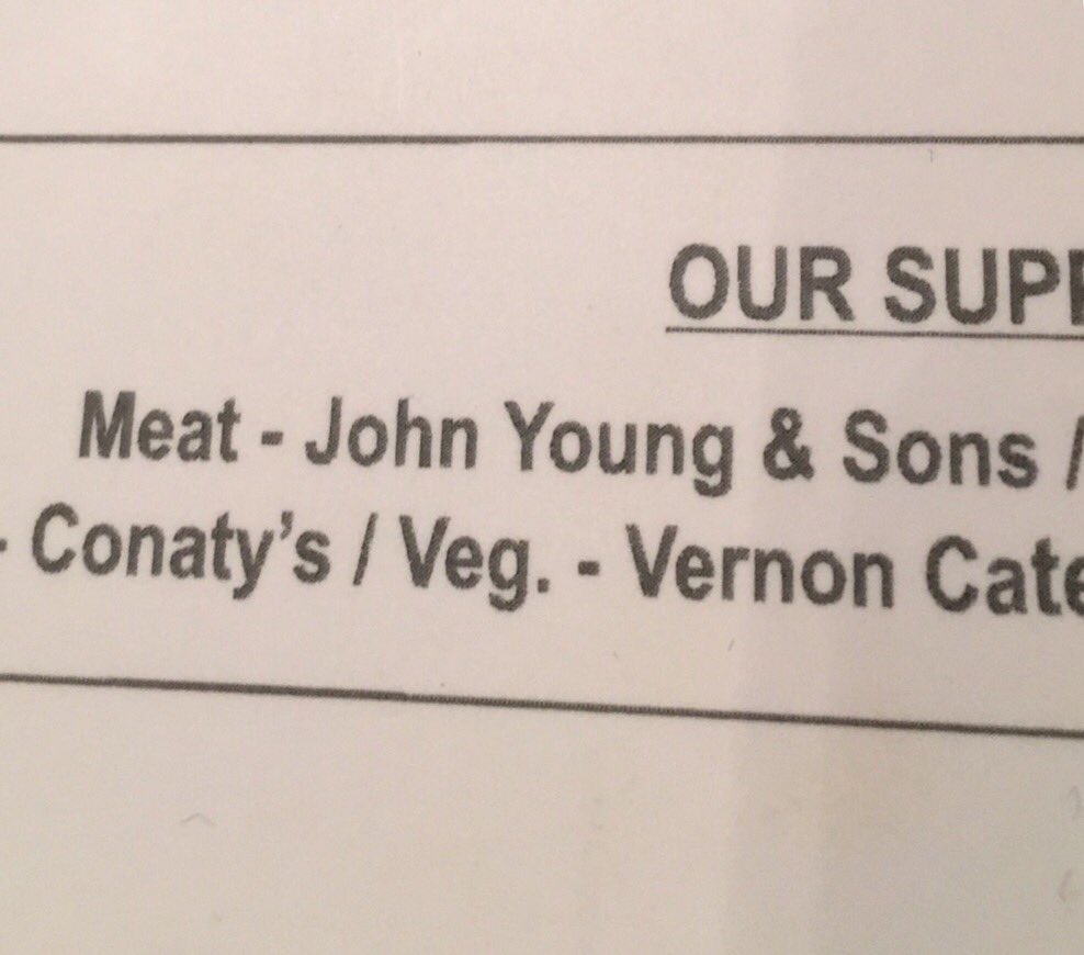 Getting work done on car, so I popped in for breakfast, to find the meat supplied by JJ Young. Support Celbridge