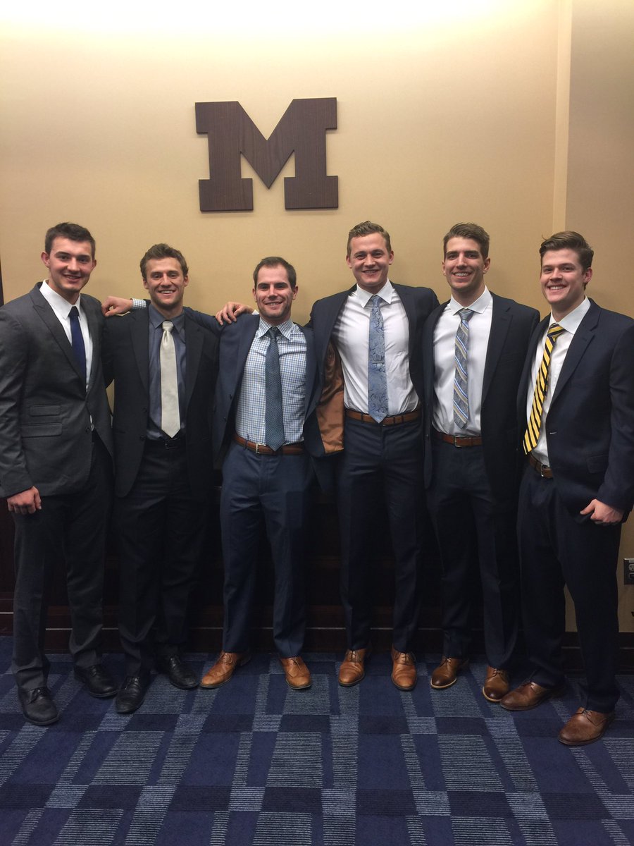 A great evening with @brock_keener & his teammates last night at UM Baseball's Lead-off banquet  #GOBLUE  #TEAM151