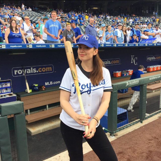 atwell_daily's tweet photo. #HayleyAtwell at a Kansas City Royals' baseball game, when she got to throw the first pitch of the game! https://t.co/KrxyeV2sUW
