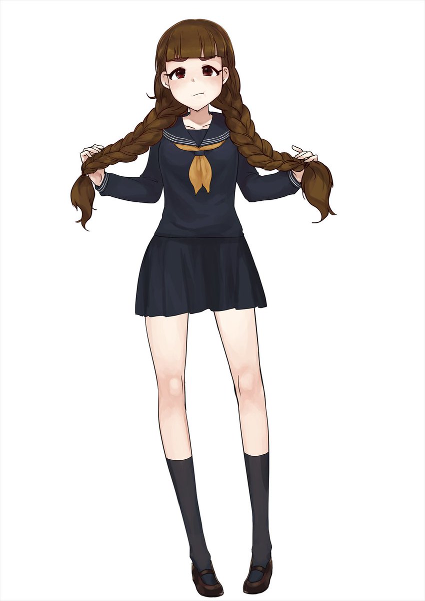 シンステ用に髪型変えるだけのまんが描いてるから、髪型変えたうえで服装も変えるのが描きたくなった。ディアンドルとセーラー服三つ編み似合うツートップ(個人見解) 
