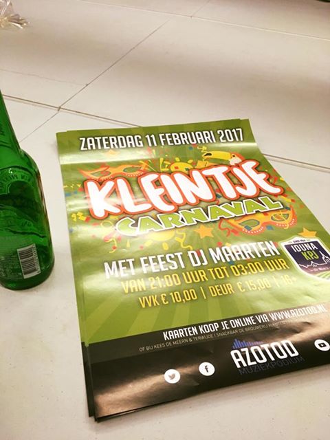 Vanavond is het zover! Kleintje Carnaval De Meern! Trek je gekste outfit aan en kom gezellig mee springen met <a href="/DJMaarten/">Maarten Schelvis</a>!