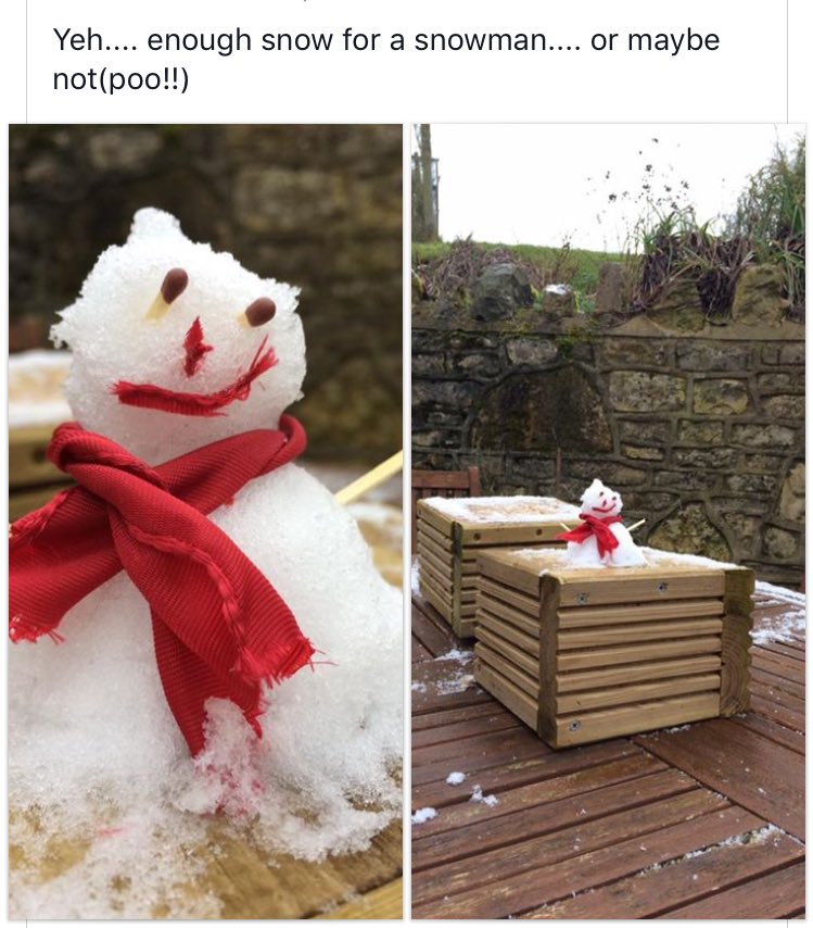 When it snows in #England #snow #snowman #fail