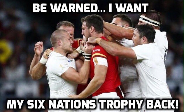 WelshDontSay's tweet photo. #WALvENG Be warned... I want my Six Nations trophy back! #IamWales #CymruAmByth https://t.co/TS2vMR9cK7
