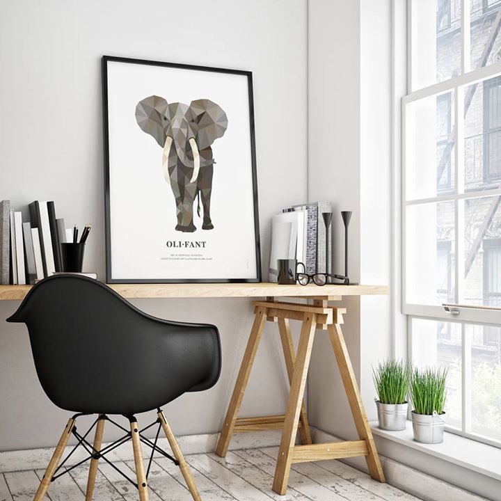 Nieuw! Geometric Wildlife , designposters op papier gemaakt van landbouwafval🌿 #duurzaam #sustainable #ecofriendly #dutchdesign #olifant