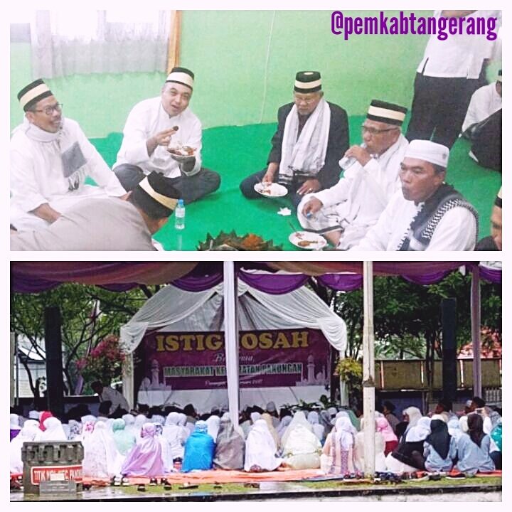 Bupati TGR A. Zaki Iskandar makan brsm Ulama &amp; ToMasy dg Menu Special: JENGKOL. #ulamadanumaro #pemimpinbersamarakyat  #TangerangReligius