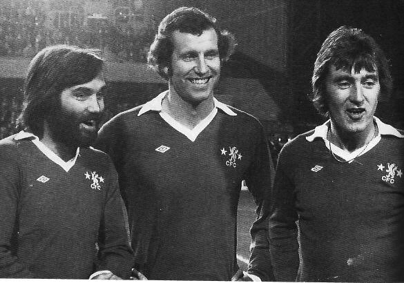 CFCCapsule's tweet photo. Alan Hudson with Ossie and George Best for Ossie's 1975 testimonial. #chelseafc #cfc #ktbffh https://t.co/oDrfCa0BC0