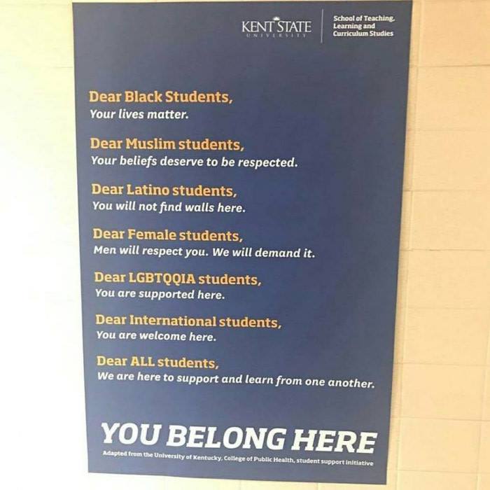aernd66's tweet photo. ป้ายในมหาลัย Kent State University รัฐโอไฮโอ ชอบมาก อยากให้ทุกสถาบันทำป้ายแบบนี้ https://t.co/4IwfvRRgz5