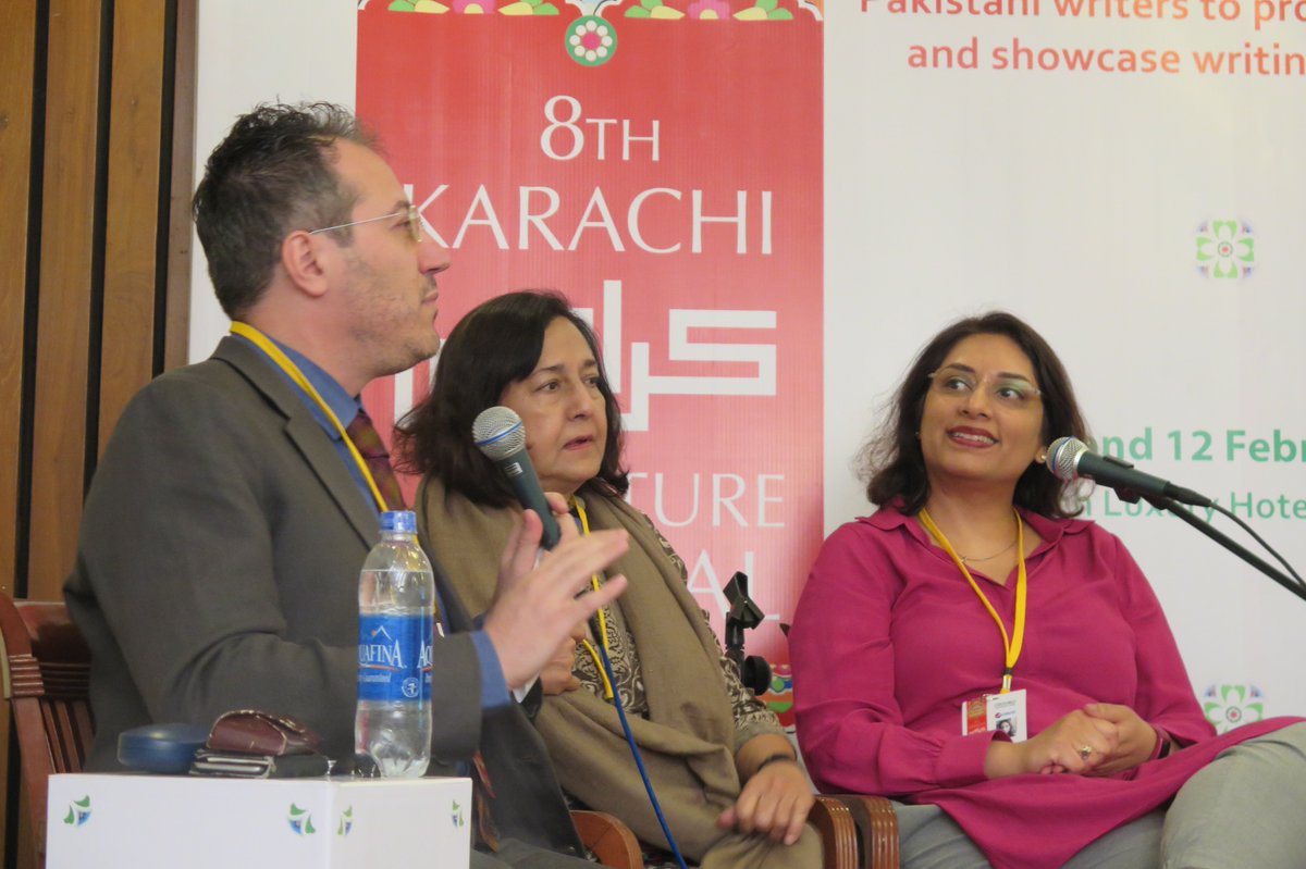 KLF 2017 - Italy Reads Pakistan 2017 - The Consul of Italy Gianluca Rubagotti, Mrs Amina Saiyd, founder and Director of KLF and Ms Bina Shah