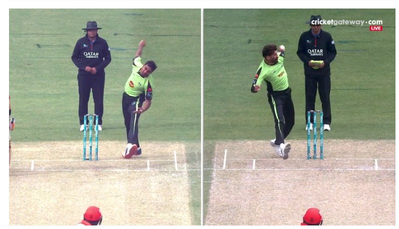 suneerchowdhary's tweet photo. Two interesting bowling actions - Mohammad Irfan jr and Sohail Tanvir.
#PSL2017 #PSL02 #IUvLQ https://t.co/4fXH5waOFa
