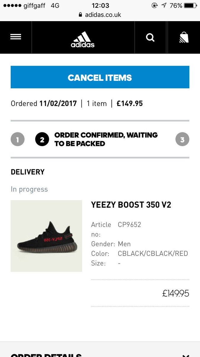track my package adidas