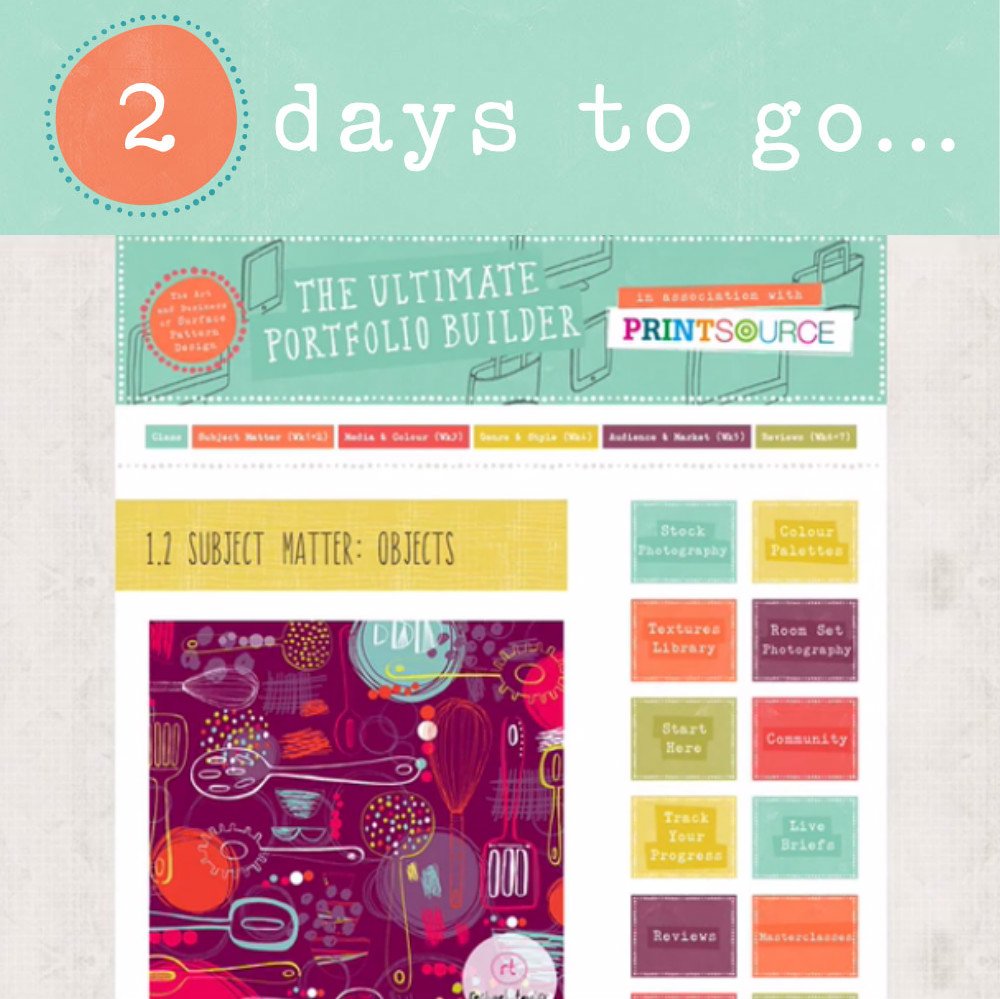 SurfacePatternD's tweet image. There's just 2 days to go until the start of The Ultimate Portfolio Builder - come and take a tour of our classroom bit.ly/2l4nlmw