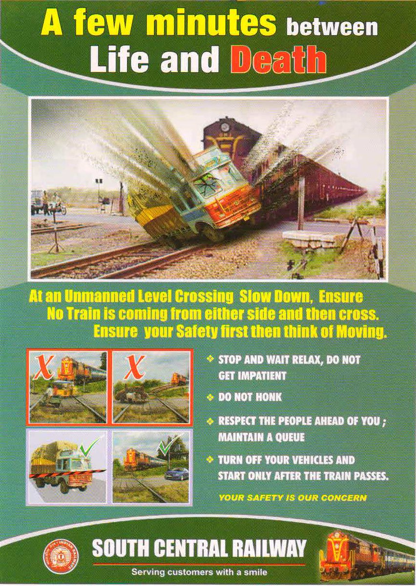 AkScrRpf's tweet photo. safety precautions to the road users before passing of the unmanned level crossing https://t.co/UikZcAjjSr