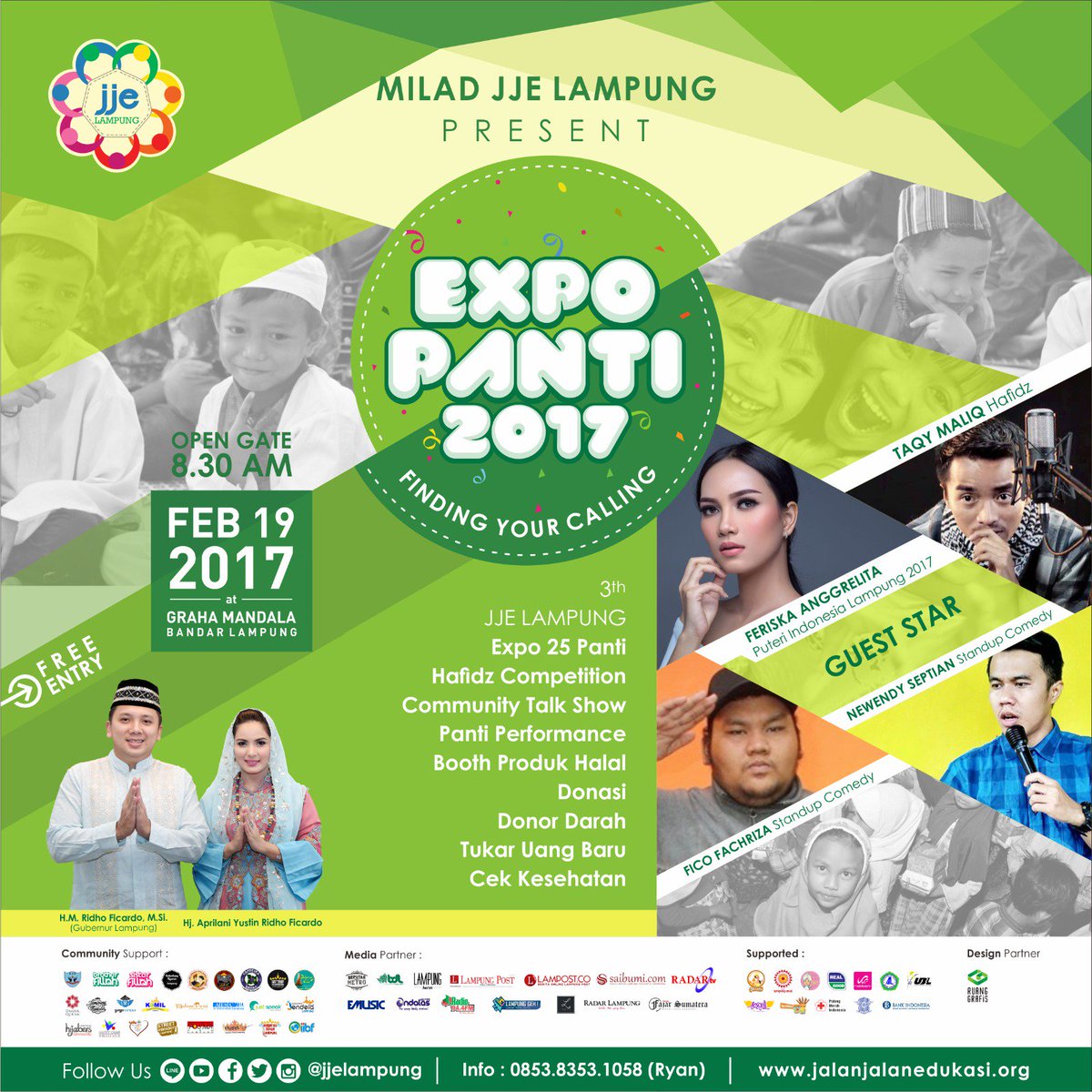 Hai kakak yg baik hati, Jangan lupa dateng ke #ExpoPanti2017 ya. Ajak keluarga &amp; kerabat u/ bersenang2 bersama adik panti. <a href="/JJELampung/">JJELampung Community</a>