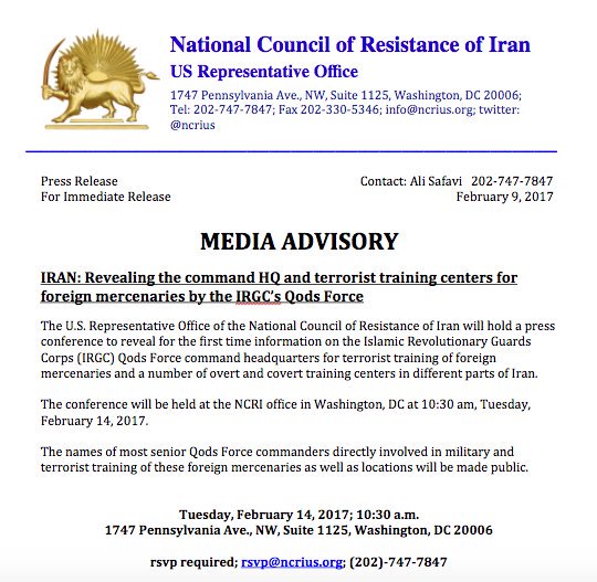 ANaseery's tweet photo. Exposing #Iran IRGC's role in expanding terrorism
#BlacklistIRGC Tue,Feb,14,2017;10:30 a.m
https://t.co/Fe4nPc3CNL … https://t.co/EqZTiYD5cy