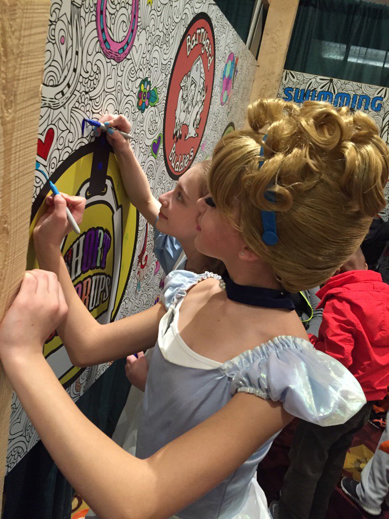 PDFCamp's tweet image. Cinderella stopped by to color too!