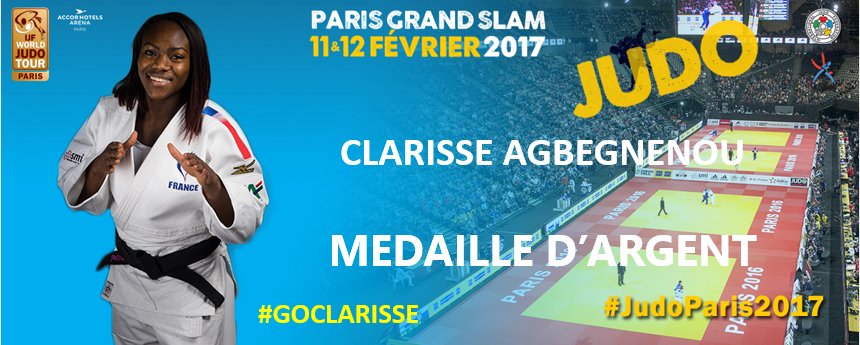francejudo's tweet photo. #JudoParis2017
@Gnougnou25 conclue cette 1ere journée du PGS en remportant 1 médaille d'argent.
#ClarisseenArgent @Paris2024 @IntJudoFed https://t.co/bSHpBWwMLD
