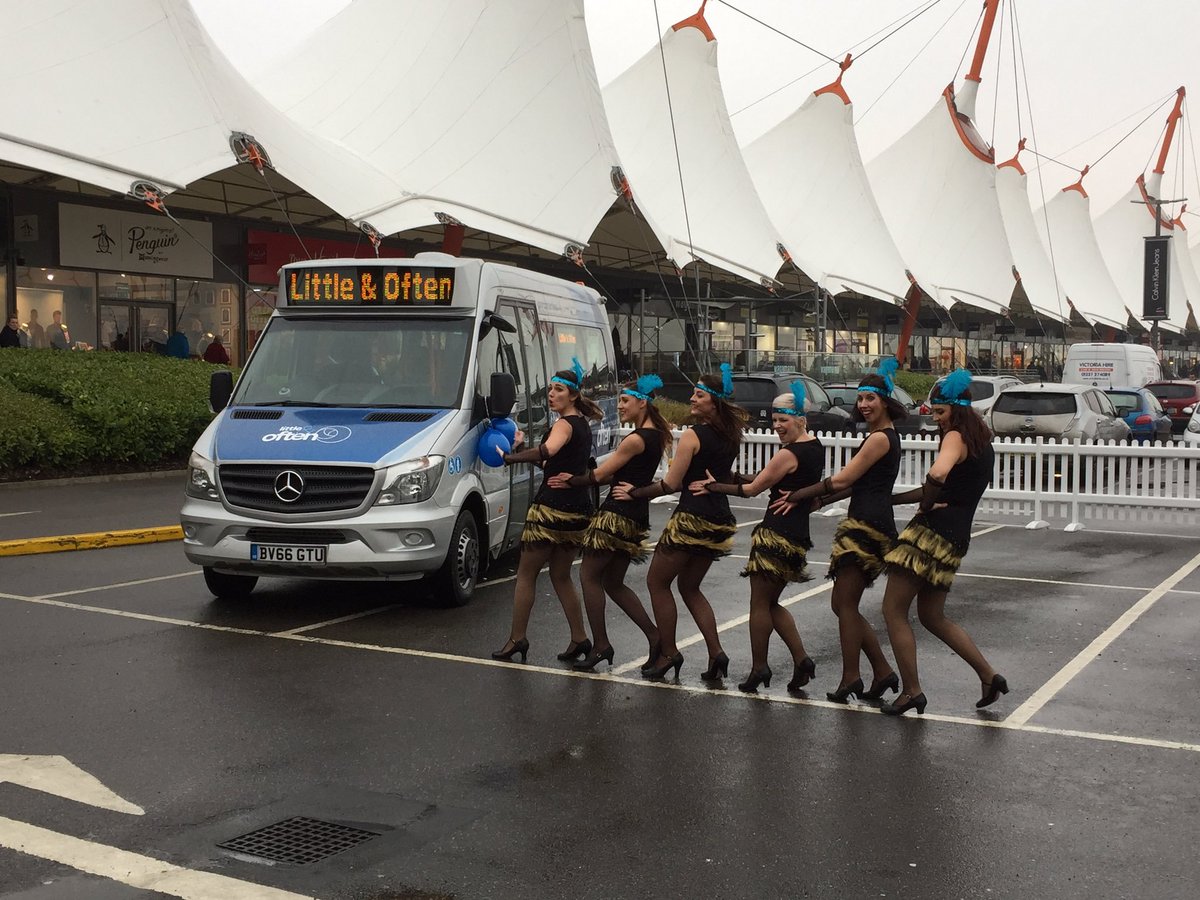 Action shot of <a href="/The_Show_Dance/">The Show</a> at #LittleAndOften launch in #ashforddesigneroutlet today. First bus at 6am tomoz! 😃 ow.ly/Nrsm308UDFI-