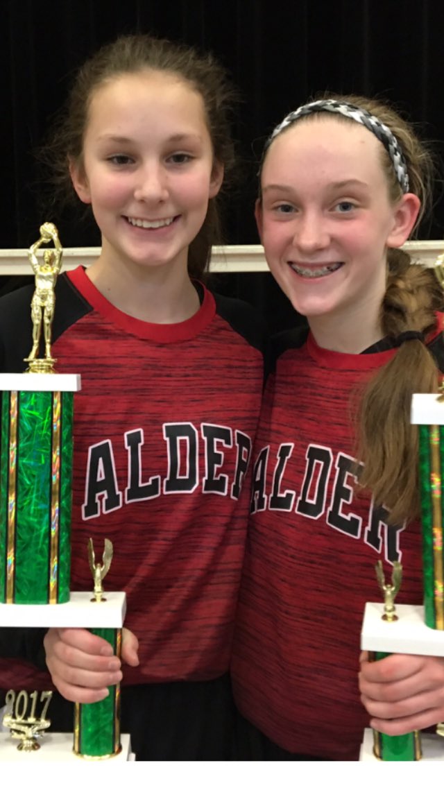 From beginning to end of season...it's teamwork that makes the dream work. Great basketball season for 7th grade Lady Pioneers. Go Alder!