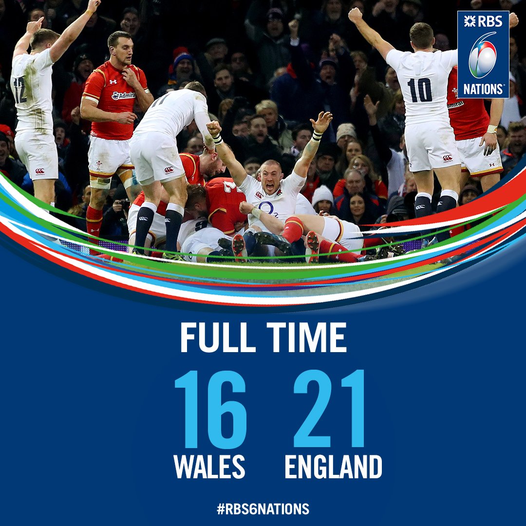 SixNationsRugby's tweet photo. Phenomenal

@EnglandRugby come from behind to snatch a thriller 

#WALvENG #RBS6Nations https://t.co/kUvq1pSHSQ