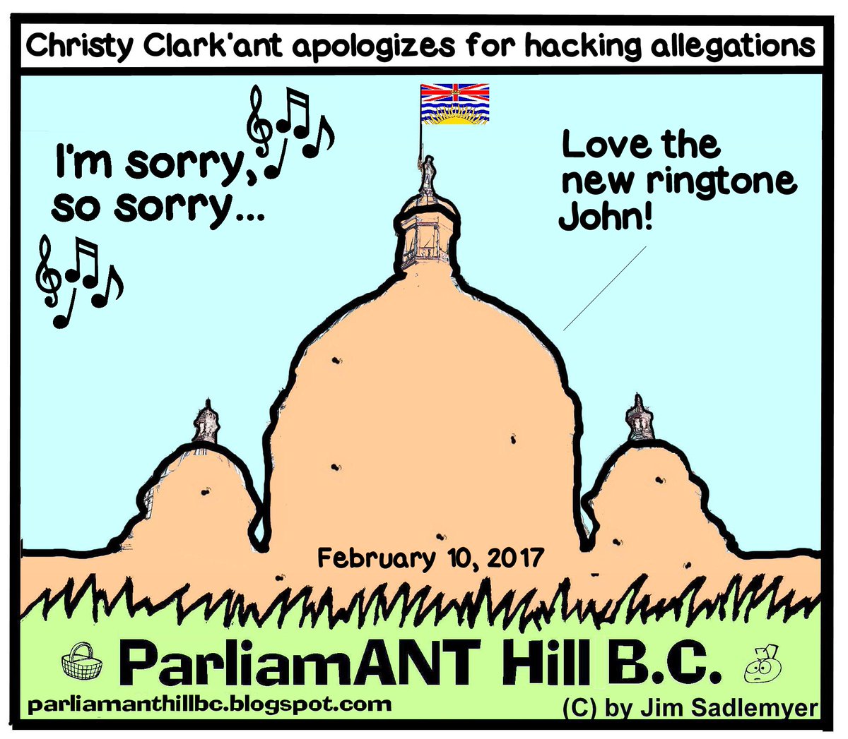 ParliamANThill's tweet photo. Christy Clark'ant apologizes for hacking allegations #bcpoli @bcliberals @bcndp https://t.co/aIIQnwDjjV