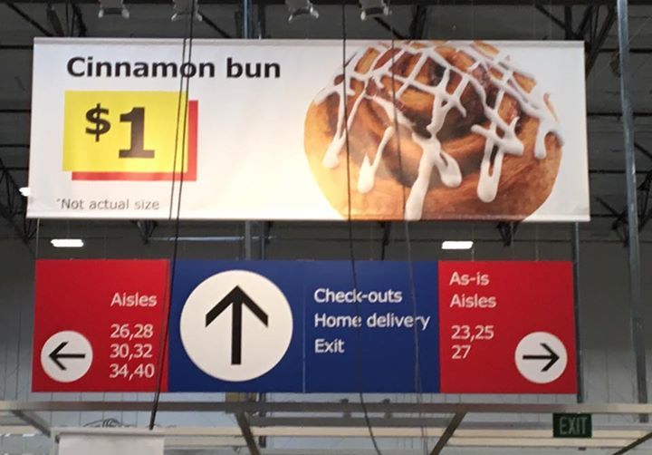 Does anyone know where you can get 4-foot wide cinnamon buns for a dollar? Sadly, IKEA is not the place.