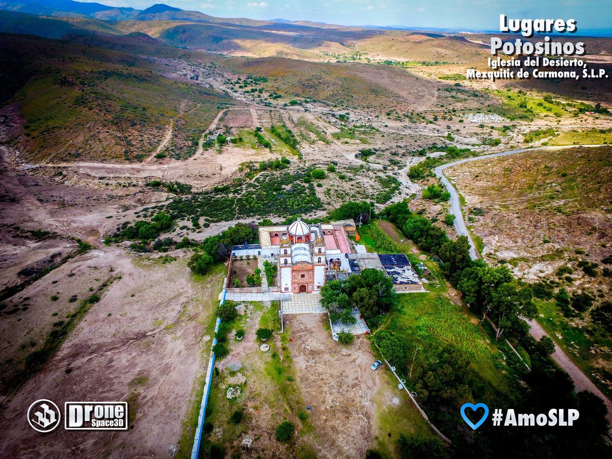 DroneSpace3D's tweet photo. 💙#AmoSLP Una toma aérea de la Iglesia del desierto, otra joya más de #SanLuisPotosí https://t.co/UCzUrvWISh