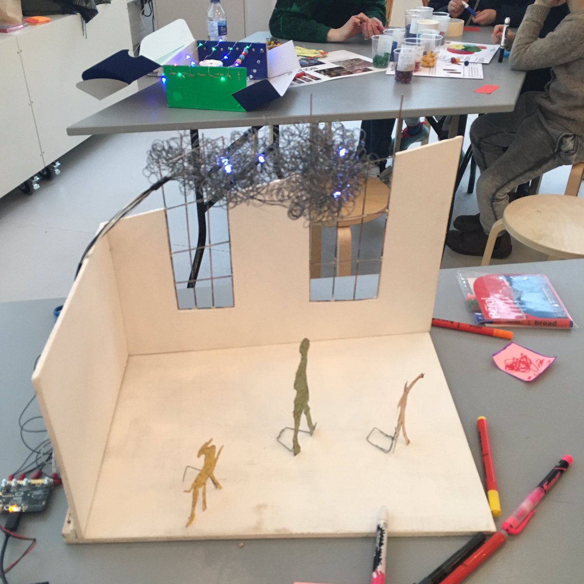 ImaginationLdn's tweet photo. Our three installation commission finalists are here at #labliverecode and we are asking children to vote for their favourite https://t.co/i8frRNH2kL